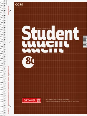 Zdjęcie produktu dla Brunnen 1067943 - Collegeblock Student A4, rautiert 80 Blatt
