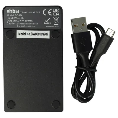 Produktbild von vhbw USB-C Ladegerät kompatibel mit Sony Cybershot DSC-H50, DSC-H55, DSC-H3, DSC-H7, DSC-H20 Kamera Camcorder - Ladeschale + USB-C Kabel Ladeanzeige
