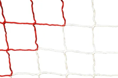 Obrázok produktu pre 11-stranná futbalová sieť 3 mm - červená/biela - na bránku 7,32 x 2,44 x 2 x 2 m