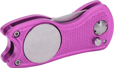 Obrázok produktu pre Golfová zelená vidlička Skladacia vidlička z nehrdzavejúcej ocele s tlačidlom MagneticPink