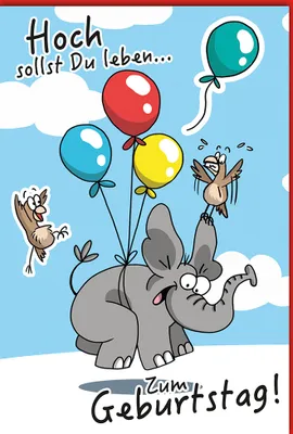 Produktbild von Geburtstag - A4 - Glückwunschkarte im Format 20,5 x 29,5 cm - Luftball