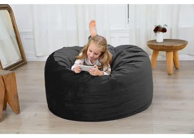 Image de Zitzak - Fauteuil de relaxation - Pouf - Fauteuil lounge - Grand format : 115 x 65 cm - Housse en polyester lavable
