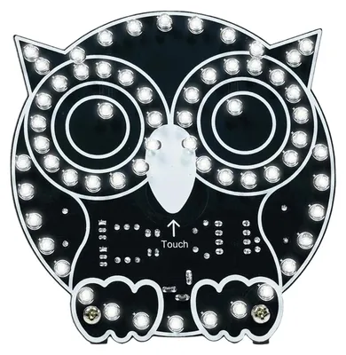 Productafbeelding van Uilvormige led-soldeerbouwset, doe-het-zelf elektronica oefenset voor beginners
