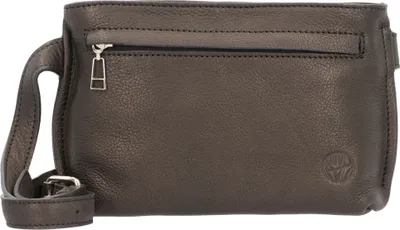 Produktbild von Kleine Bauchtasche aus Leder, schwarz.