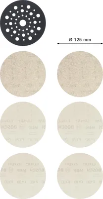 Obrázok produktu pre Bosch 2608901202 Bosch Netzschleifscheiben M480 125mm StarterKit EXP