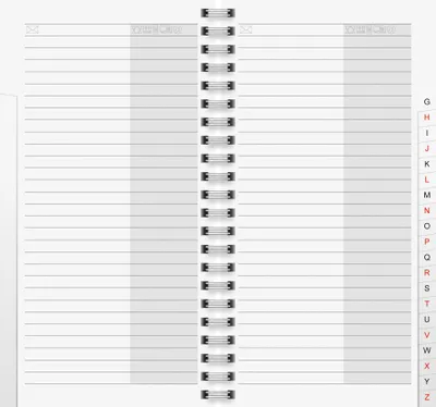 Produktbild von Telefonregister-Ersatzeinlage 10x19cm Packung mit 5 Stück