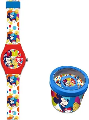 Image de Montre analogique Mickey Mouse avec boîtier en métal Mickey Mouse WD22139 Kids Euroswan
