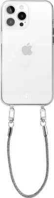 Produktbild von Silver Diamonds Transparant Cord Hülle  - Kompatibel mit iPhone 16 Pro Max