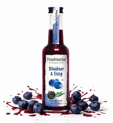 Produktbild von Fruchtwerker Essig und Frucht Set - Blaubeere + Johannisbeere + Brombeere 750ml