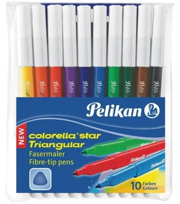 Produktbild von Fasermaler Colorella® Star Triangular C303, sortiert, Packung mit 10 Stück