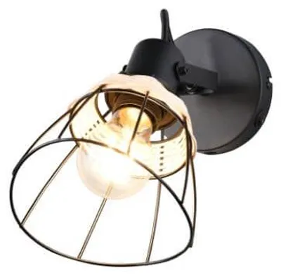Productafbeelding van Zwarte wandlamp Jerome design