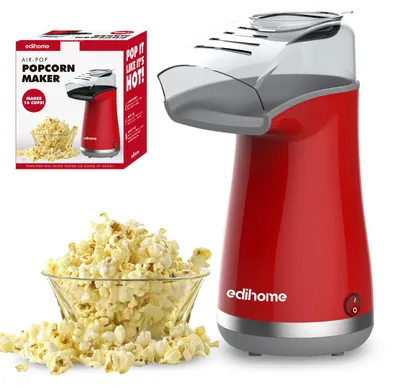 Popcornmaschine elektrisch 1200 W inkl. Dosierlöffel rot