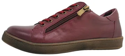 Image de Andrea Conti - Chaussures de sport pour femmes, lacets, couleur rouge, style décontracté
