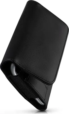 Produktbild von moex® Handy Quertasche kompatibel mit Samsung Galaxy A20s - Hülle mit Gürtelclip, Schwarz