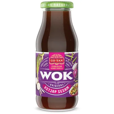 Imagen del producto de GO-TAN Salsa para salteados al estilo wok, sabor a ketjap y sésamo, 240 ml