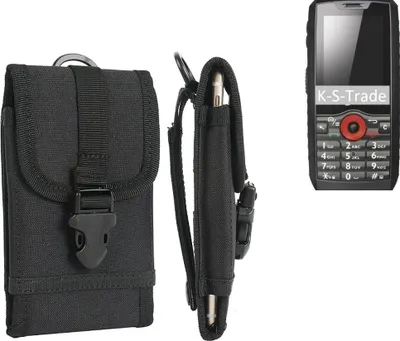 Produktbild von K-S-Trade Holster Handy Hülle kompatibel mit Ruggear RG160 Holster Handytasche Gürtel Tasche Schutz Hülle Robust Outdoor schwarz