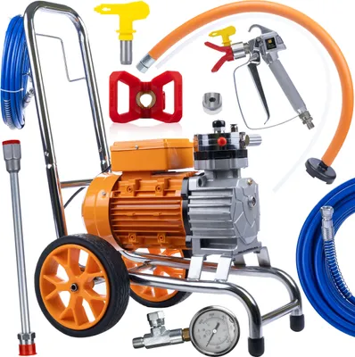Produktbild von Rosfix Orange Strong Storm 1030 OSS06 – Profi Airless Farbspritzgerät | 4000W | 22 MPA | 20L/min | Inkl. Pistole, Düsen & Zubehör