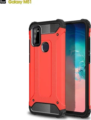 Produktbild von Mobigear Outdoor  Samsung Galaxy M51 Hülle Hardcase Backcover Stoßfest - Rot