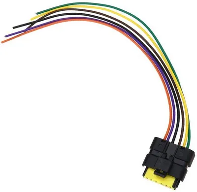 Productafbeelding van Verlengkabel voor achterlichten van auto's - 6-polig - 28 cm - Robuust lichtsystem