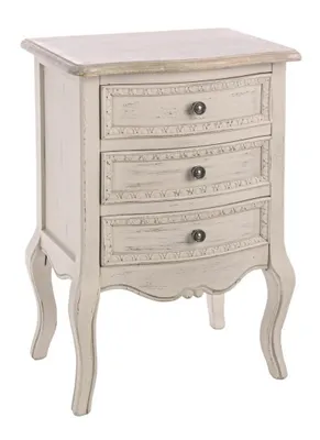 Produktbild von Nachttisch Clarisse 48 x 35 x 69 cm Holz Weiß