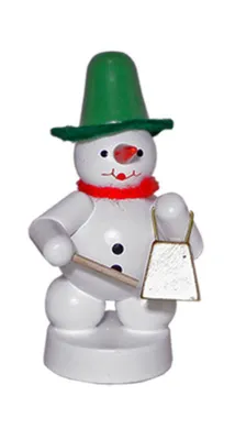 Obrázek produktu pro Sněhulák hudebník se zvonkem (8cm) od Zenker Volkskunst