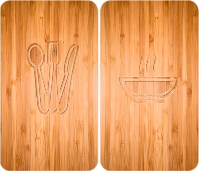 Produktbild von WENKO 2er Set hitzebeständige Herdabdeckplatten 'Lunch'