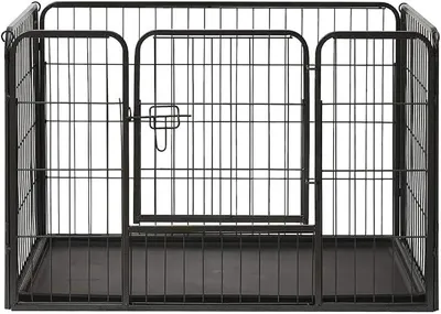 Imagen del producto de Jaula para cachorros de acero, 91,5 x 59 x 61 cm, color