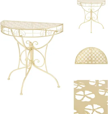 Produktbild von vidaXL Beistelltisch Vintage-Stil Halbrund Metall 72 x 36 x 74 cm Gold -  Beistelltische