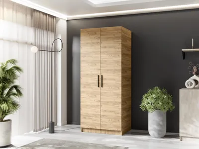 Produktbild von KIER FURNITURE  Drehtürenschrank - Kleiderschrank mit Kleiderstange , 78x205x52,5 cm