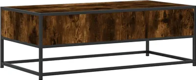 Produktbild von Couchtisch Räuchereiche 100x50x35 cm Holzwerkstoff und Metall