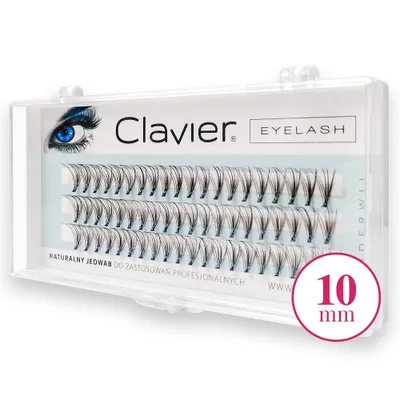 Zdjęcie produktu dla Clavier Eyelash Jedwabne gęste kępki naturalne 10mm