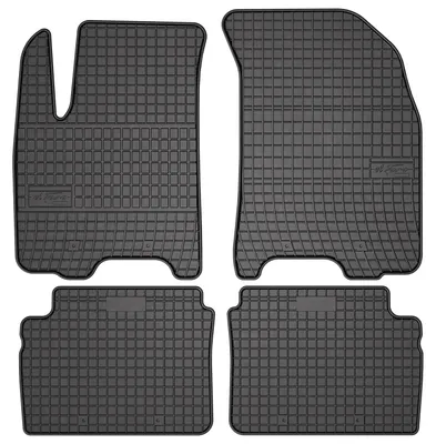 Productafbeelding van Rubberen automatten voor Chevrolet Kalos 2004-2007 (hatchback/sedan) – 4-delig, zwart, op maat – Wielganizator SolidPRO