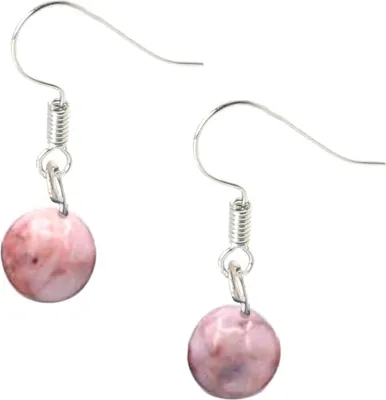 Produktbild von Náušnice Bixorp Gems Pink Zebra Jasper - Náušnice s korálky z drahých kamenů - Dárek pro ženy a dívky