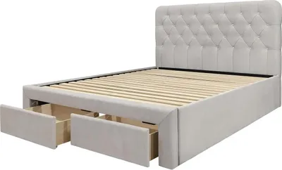 Zdjęcie produktu dla Łóżko tapicerowane MARISOL 160x200 beżowe