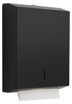 Image de Distributeur de serviettes en papier 282x364x105mm, noir mat