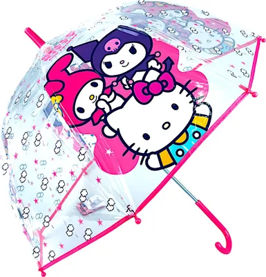 Produktbild von Hello Kitty Regenschirm - Mädchen Stockregenschirm - Kuppelschirm Ø 70 cm
