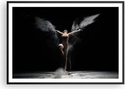 Produktbild von Gerahmtes Poster - Schwarzer Rahmen - Fotografie Tanz Flügel - 100x70 cm - Wand Bild - Wanddeko - Wandbilder - Wandposter - Bilderrahmen - Bilder - Kunstdruck - Wandbild - P2BAA100x70-4306