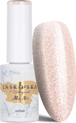 Immagine prodotto di Molly Nails @Bouquet by Laskovska Smalto ibrido senza HEMA/Di-HEMA Sparkling Rose, 7 g