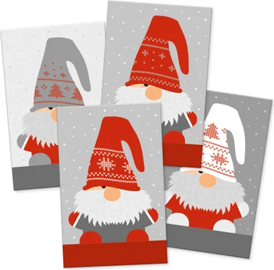 Produktbild von itenga 24 x Geschenkkarten Wichtelbande (Visitenkartengröße)
