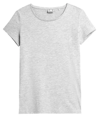Immagine prodotto di 4F Elegante maglietta liscia grigia da donna regolare comfort taglia S
