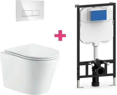 Produktbild von Wand-WC TURIN Komplett-Set weiß