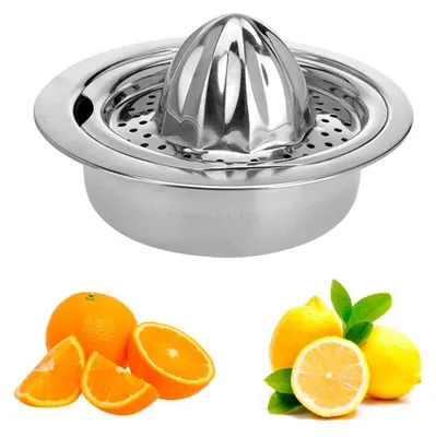 Image de Set 3 Presse-agrumes Inox Acier Inoxydable, Usage Polyvalent - Excellent Houseware