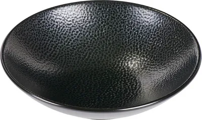 Zdjęcie produktu dla Miska Kaori ray-look czarna / metaliczna, D 14 cm, kamionka