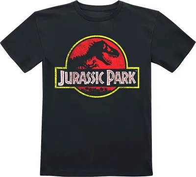 Produktbild von Jurassic Park T-Shirt Uni Kids - Distressed Logo schwarz 128