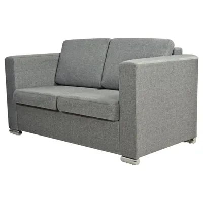 Produktbild von vidaXL Sofa 2-Sitzer Stoff Hellgrau