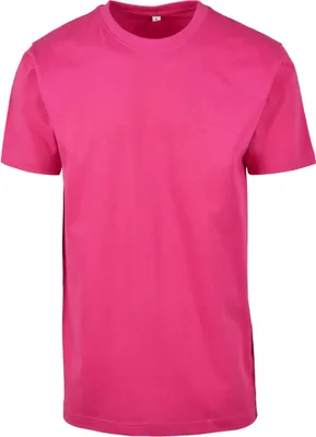 Image de Build Your Brand BY004 | T-shirt ras du cou pour homme - Couleur : Rose hibiscus - Taille : M