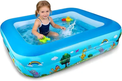 Obrázok produktu pre Nafukovací detský bazén 120 cm, obdĺžnikový, PVC, vonkajší
