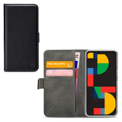 Image de Étui portefeuille Mobilize Classic Gelly pour Google Pixel 5, de couleur noire