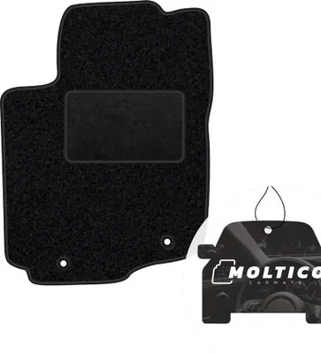 Produktbild von moto-MOLTICO Fahrer Fußmatte Auto Velours Fahrerseite Autoteppiche Schwarz Fahrermatte 1-teilig passend für Toyota Rav 4 IV 2013-2019