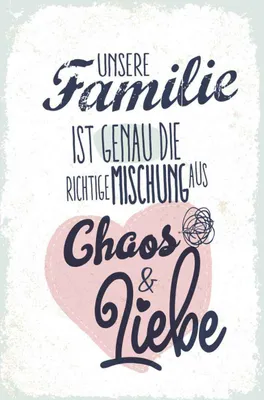 Produktbild von vianmo Holzschild 30x20 cm Unsere Familie Chaos Liebe Herz